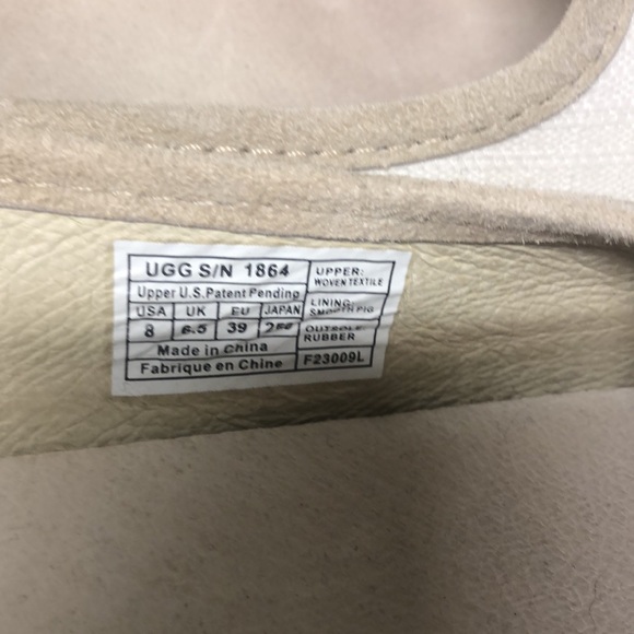 UGG canvas slip on flats size 8 - Picture 5 of 10